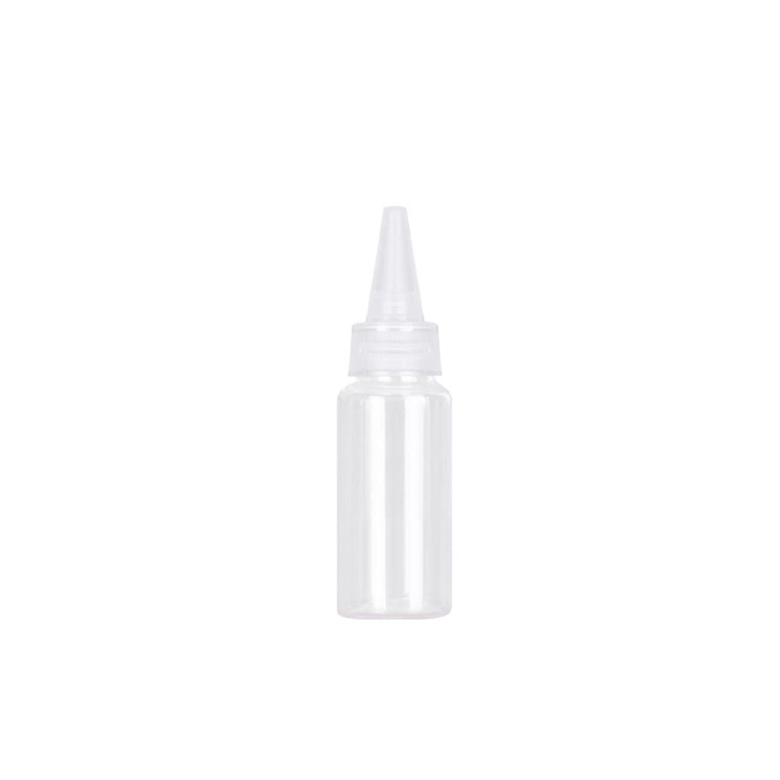 30/60/100 ml Empty PE Plastic Squeeze Bottles with Screw Lids for Liquid Ink, Oil, Pigment Containers (11 x 6.5 x 2 cm)