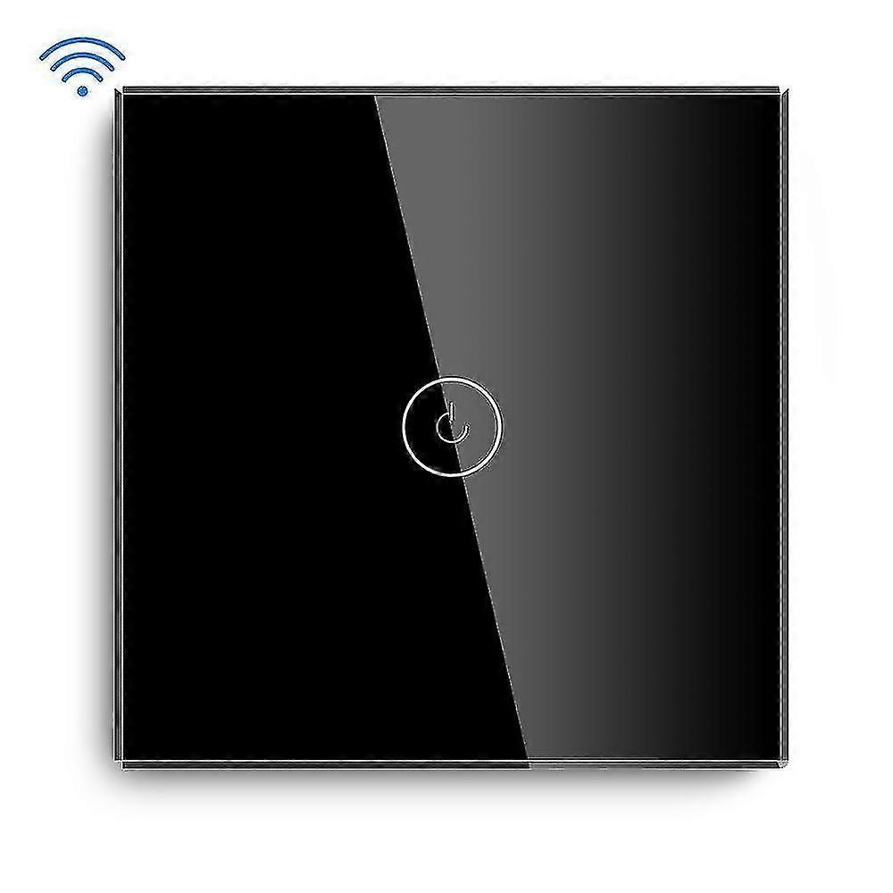 WiFi Wireless Smart Light Switch - Schwarz EU Touch Control 1-Wege-Design für Heimautomatisierung und einfache Bedienung