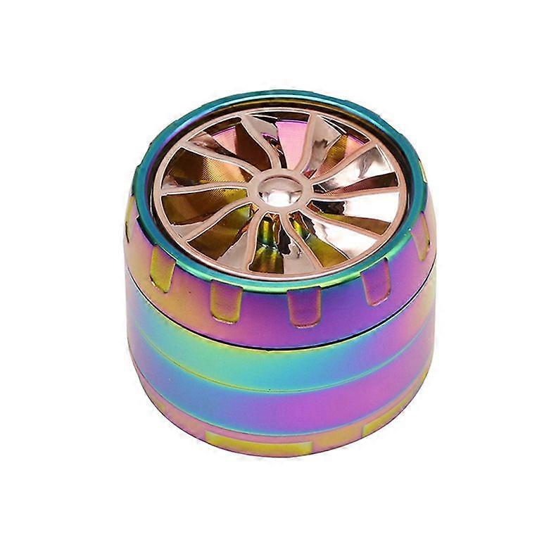 Cross-Border E-Commerce Wheel-Shaped, Colorful Zinc Alloy 63Mm Four-Layer Tobacco Grinder