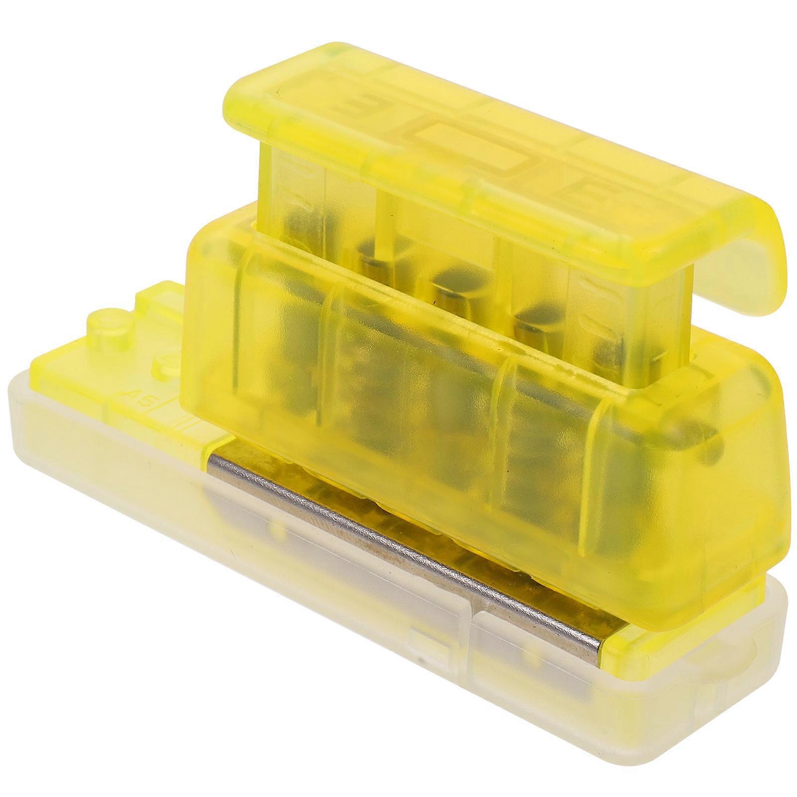 Hole Punch For Spiral Binding Portable Hole Punching Plier Yellow 8.3X2.5CM Accurate Positioning 1Pack