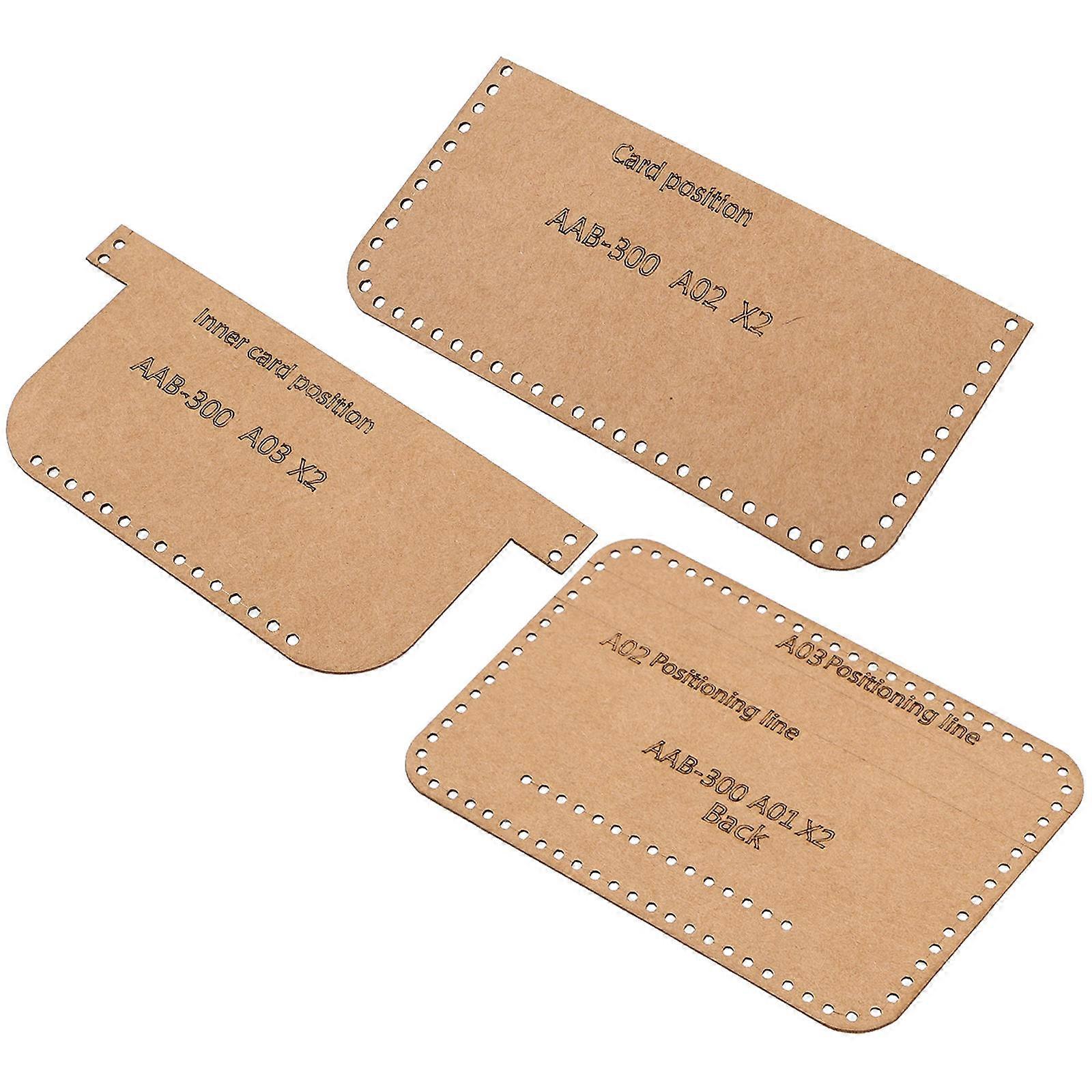 Khaki Card Holder Pattern for DIY Use Crafted from Kraft Paper 1 Set Wallet Templates