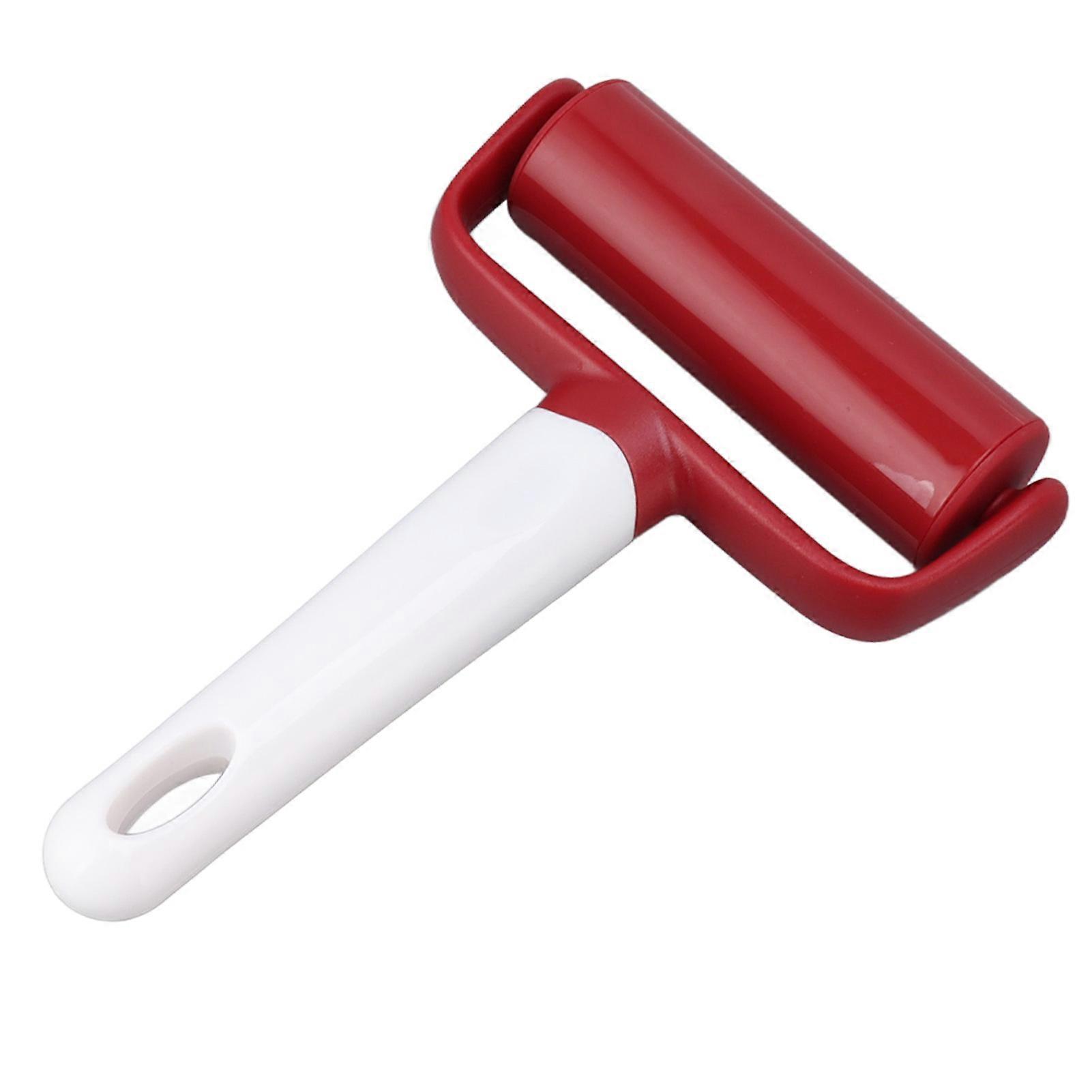 Small Rolling Pin Prevent Slip Hangable T Type Plastic Dough Roller with Handle for Pizza Pie Crust 