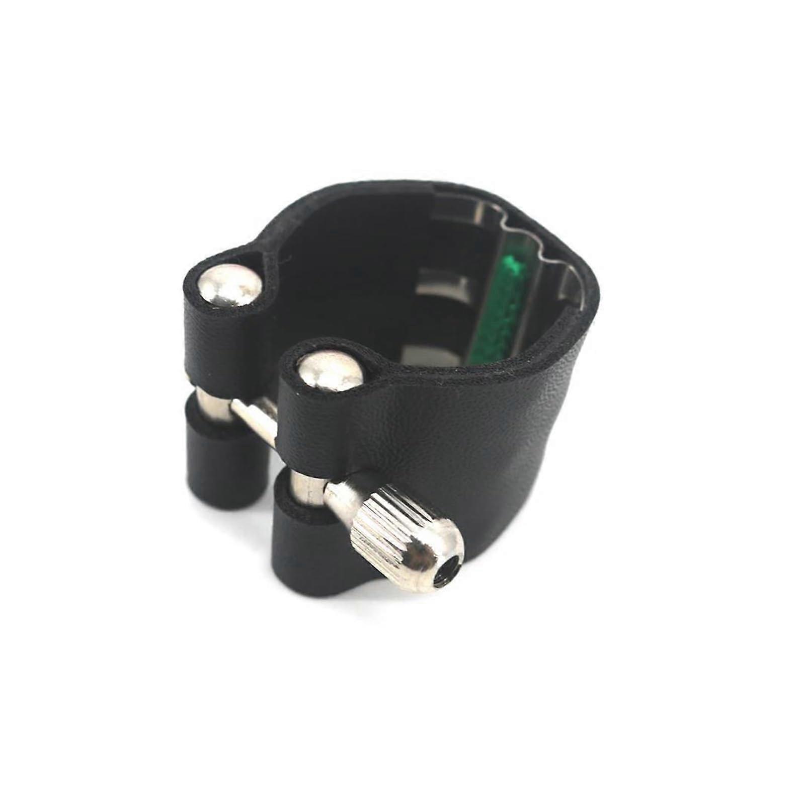 Embouchure de saxophone alto Capuchon de ligature Vis réglables Clip de ligature en cuir synthétique Accessoires d’instrument