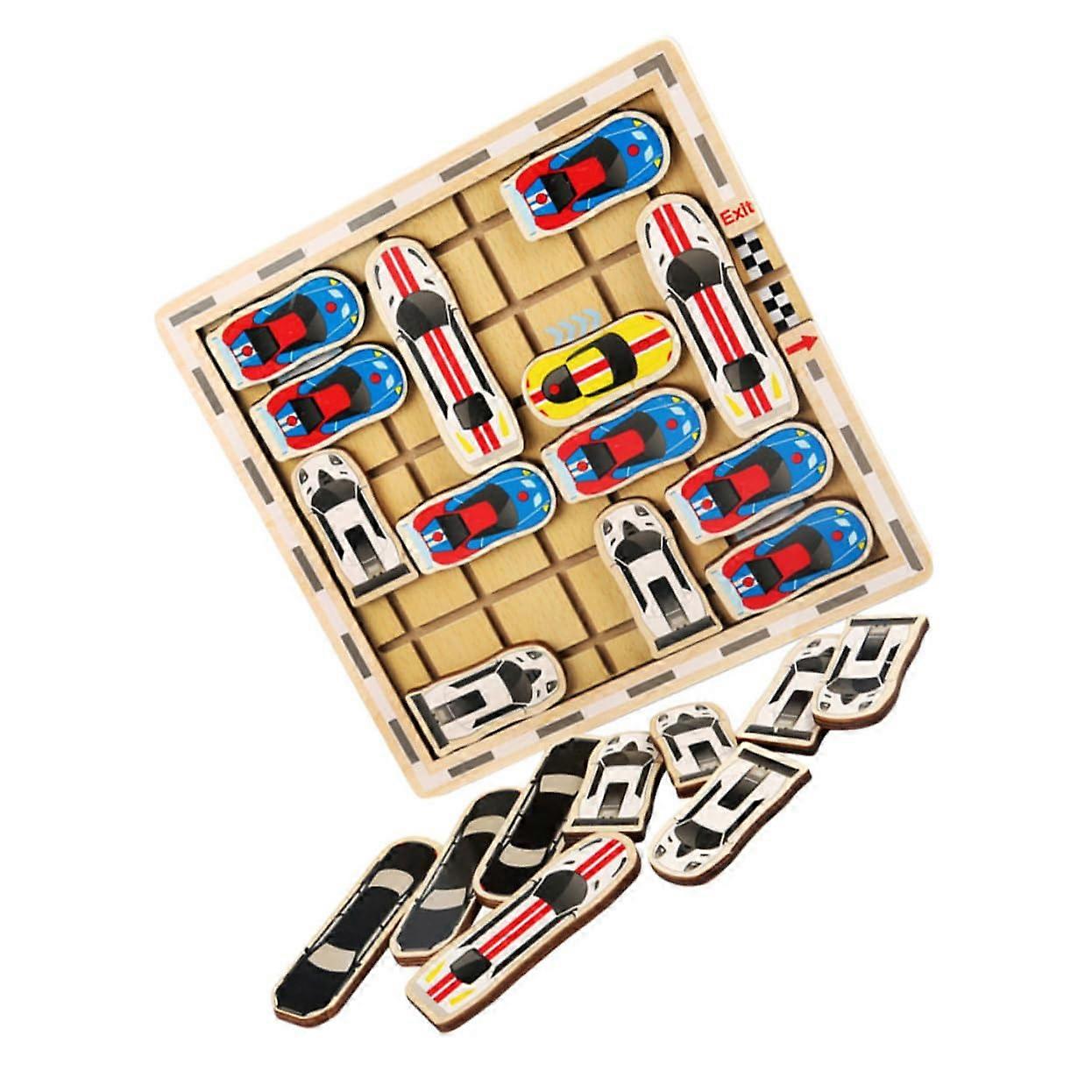 1 Set Driving Car Game Outdoor Car Skill Game Thinking Game Removable Automatic Maze Wooden Car Maze Wood