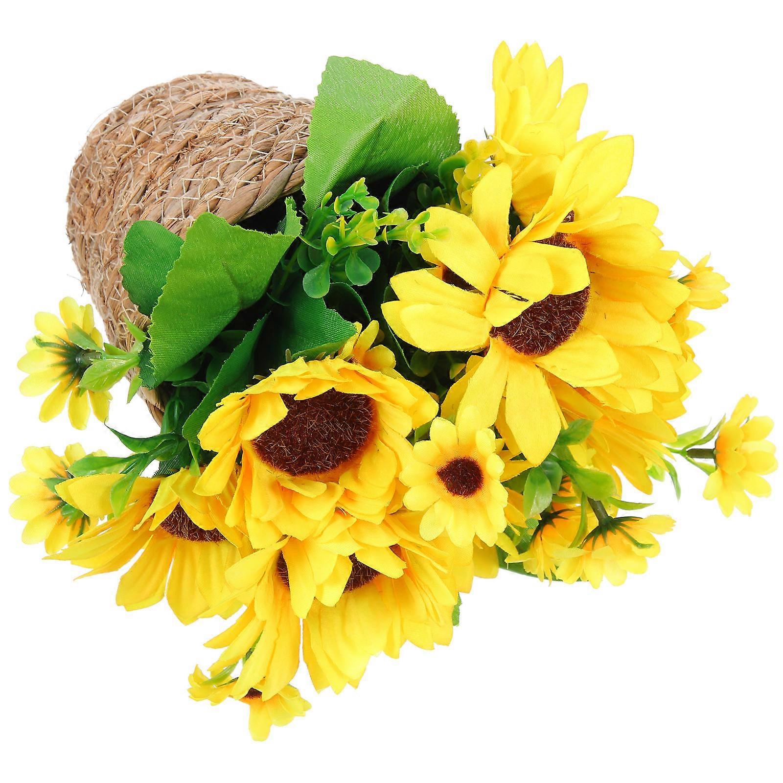 Artificial Bonsai Yellow Silk Material Versatile Placement Options Faux Bonsai Decor for Home