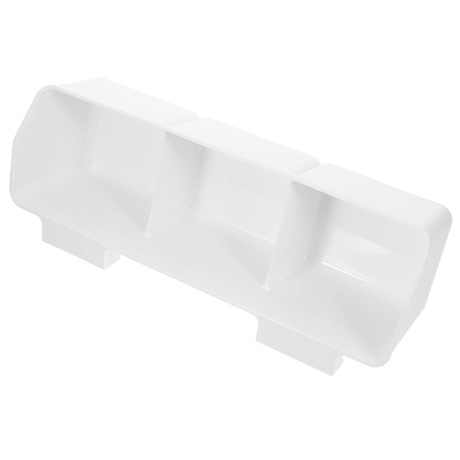 White PP Material Over Cabinet Door Basket for Kitchen Storage with Stable Loadbearing and Safe .2x7.8x4.7 Inches