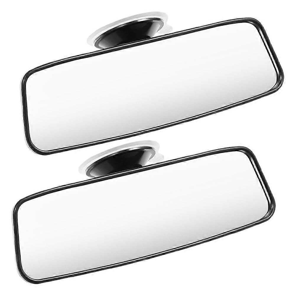 2Pcs Universal Car Rear View Mirror with Suction Cup for Car Seat Shatterproof Adjustable Ideal for New Parents and Safety Black