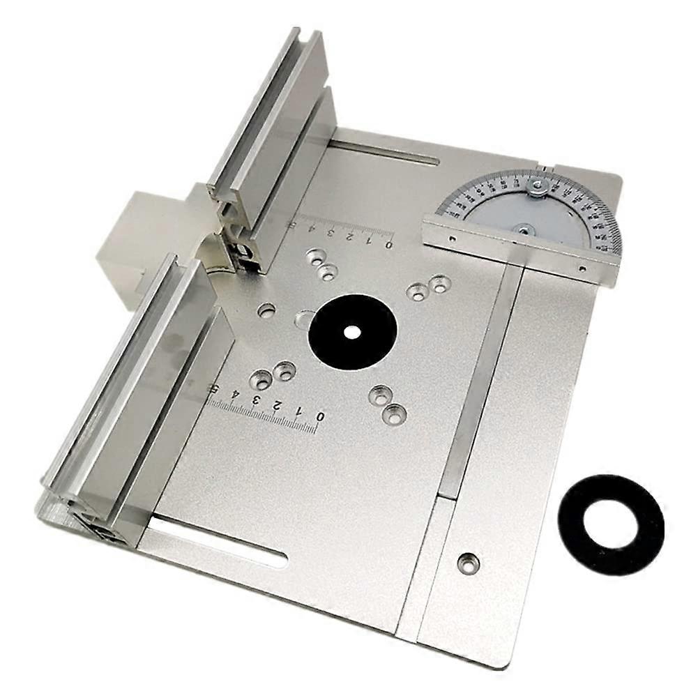 Electric Wood Milling Table Insert Plate, Flip Board for Woodworking Workbench, Silver Ref: 9603