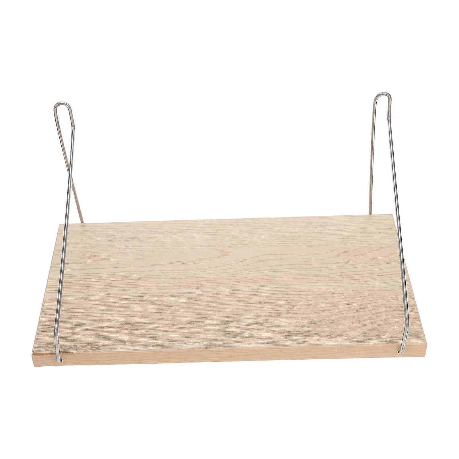 Rustic Wood Wall Mounted Floating Shelf for Books and Plants – Minimalist Design with Reliable Support and Flexible Placement for Living Room or
