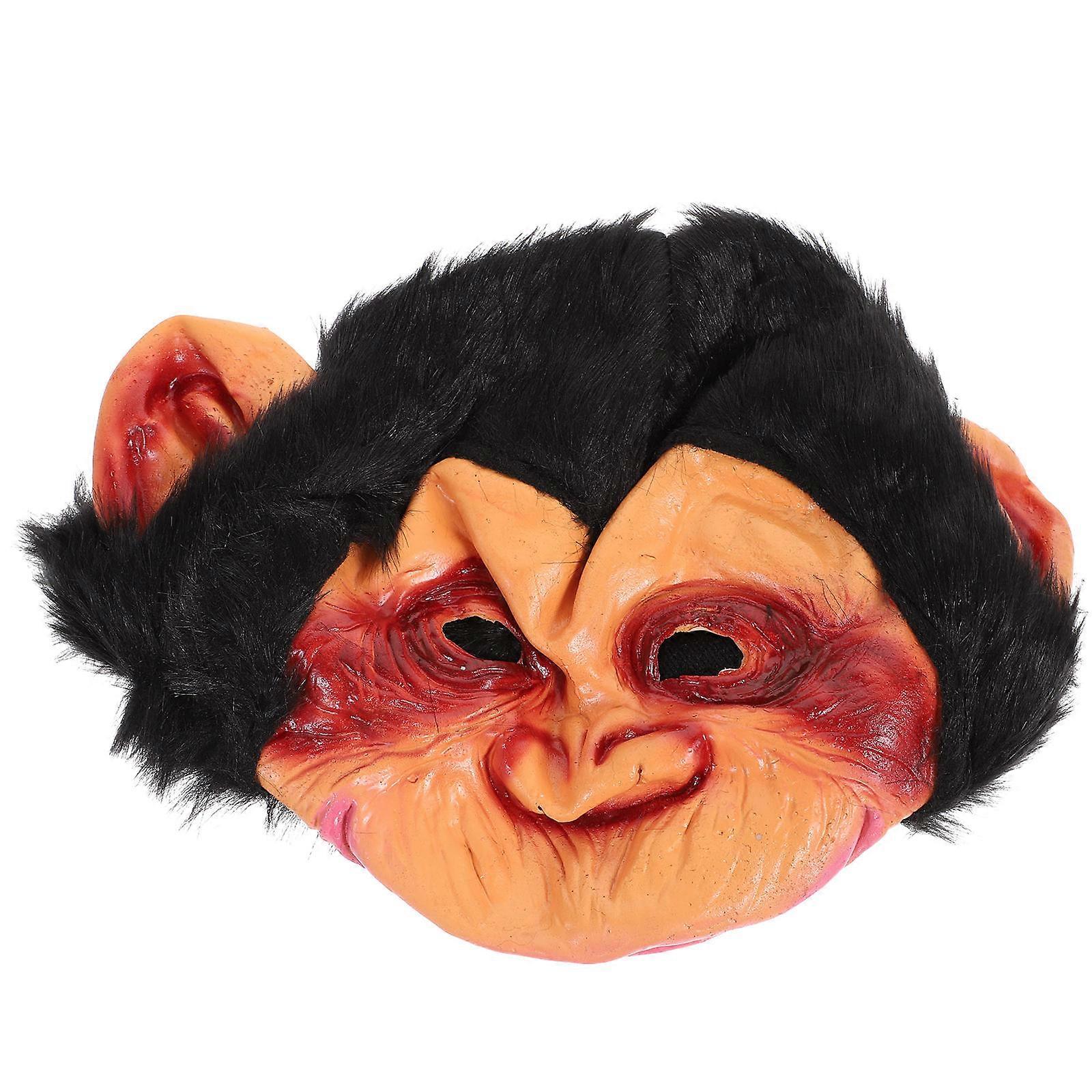 Scary Costume Creepy Mask Horror Big Mouth Monkey Headgear for Carnival and Masquerade Ball 1Set