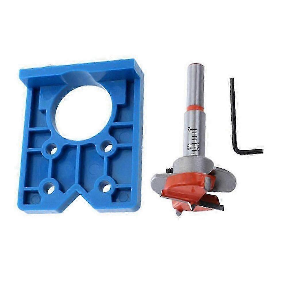 1 Set Hinge Jig Boring Hole Drill Bit Hinge Bit Positioner and Hole Puncher