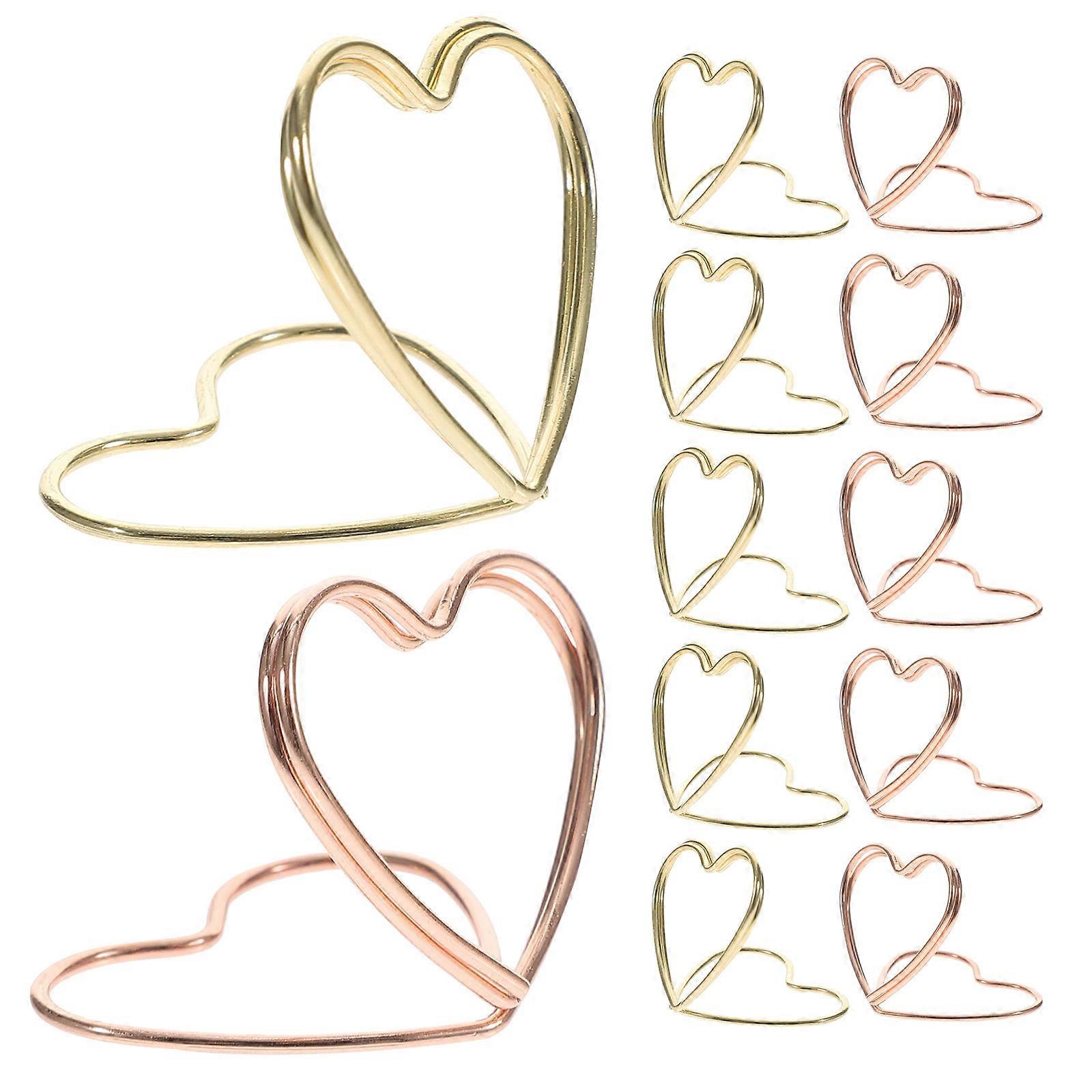 24Pcs Heart Shaped Delicate Practical Convenient Paper Clips Decorations