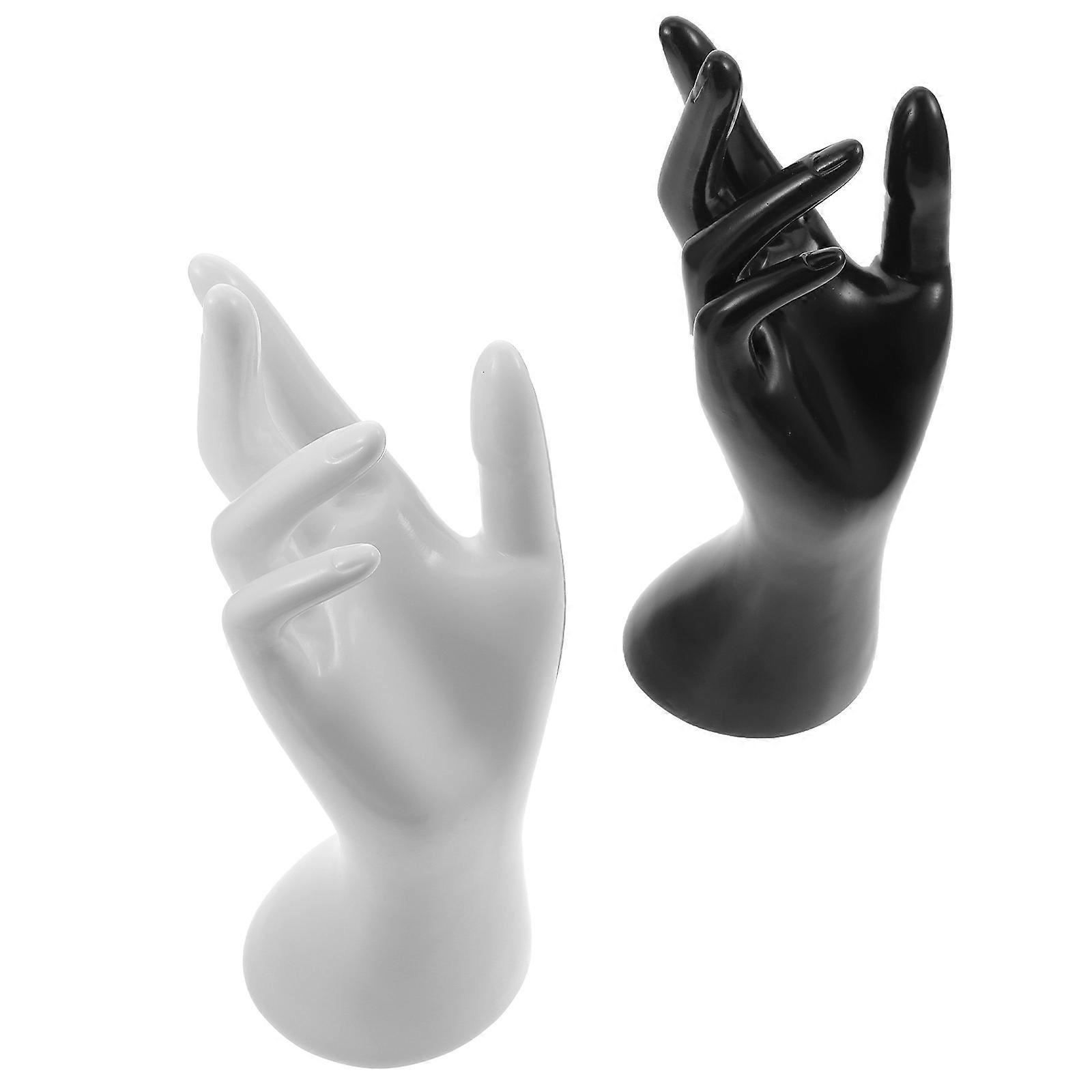 Display Stand Model Hand Shape Jewelry Holder For Artists And Collectors 22.5Cm X 9Cm X 7.5Cm 2Set