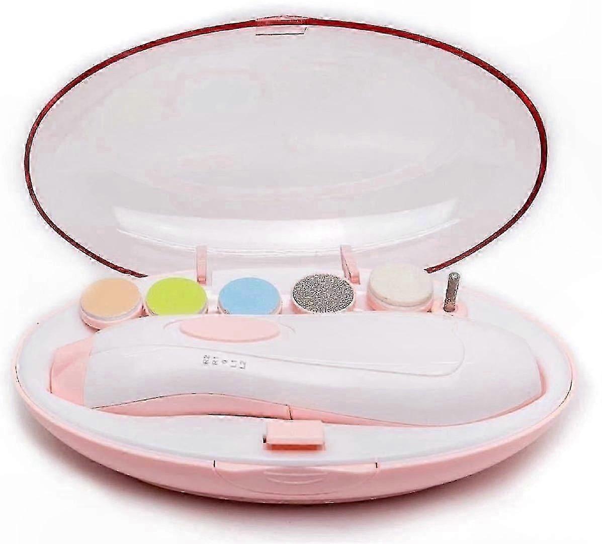 Automatic Electric Nail Trimmer with Care Scissors Function Pink