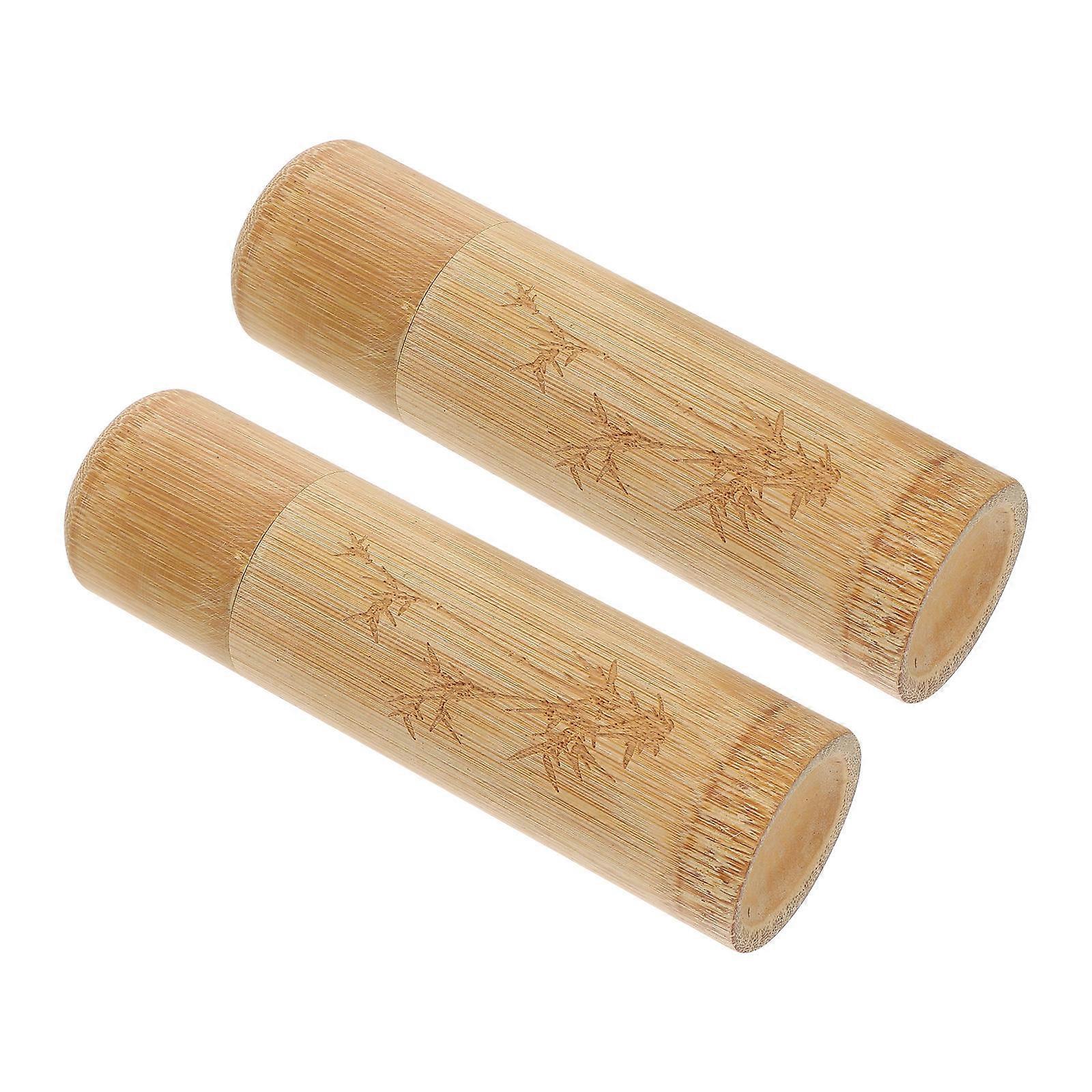 2pcs Pet Funerary Bone Ash Containers Bamboo Cinerary Urn Mini Pet Ash