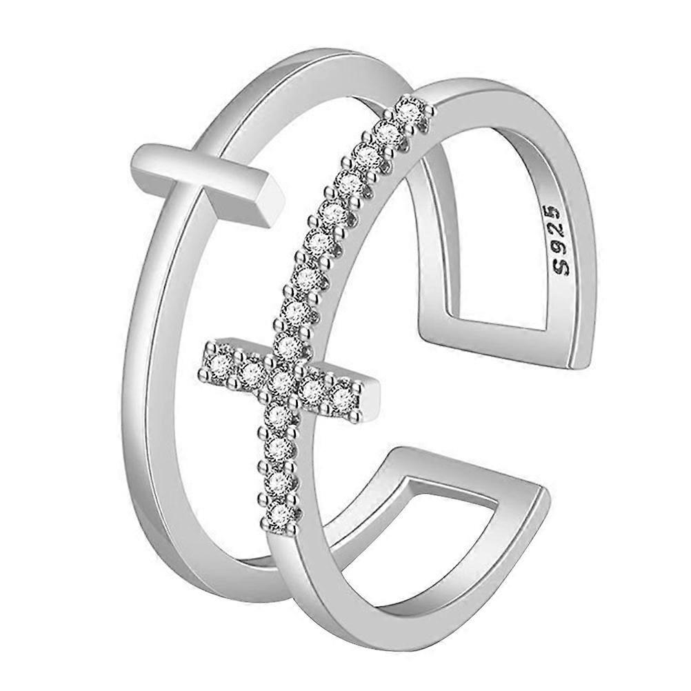 Stylish Open Ring with Religious Symbol, Comfortable Fit for Special Occasions