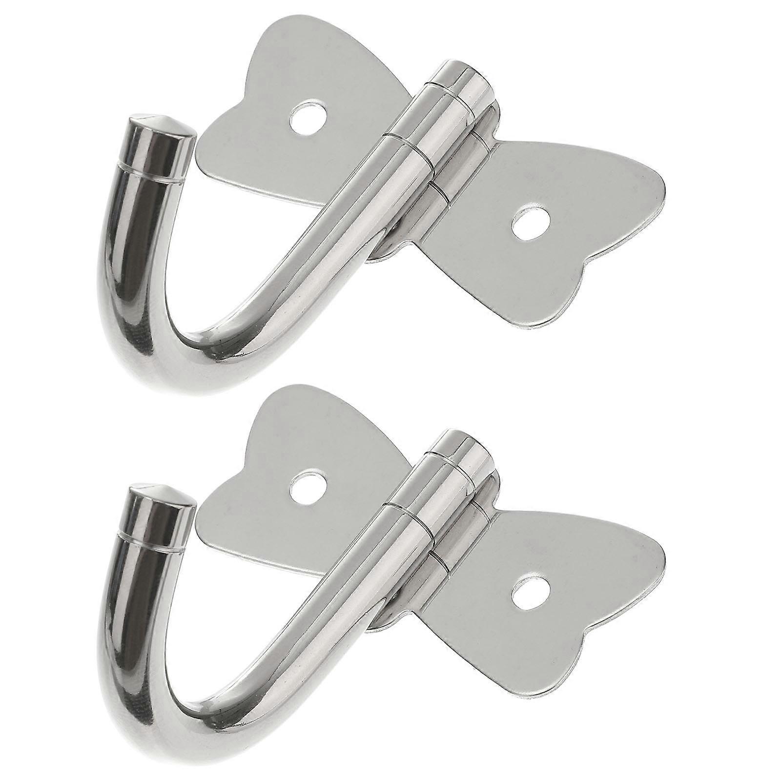 Stainless Steel Dragonfly Shaped Hooks for Storage Silver Easy to Install with Good Load Bearing 2pcs