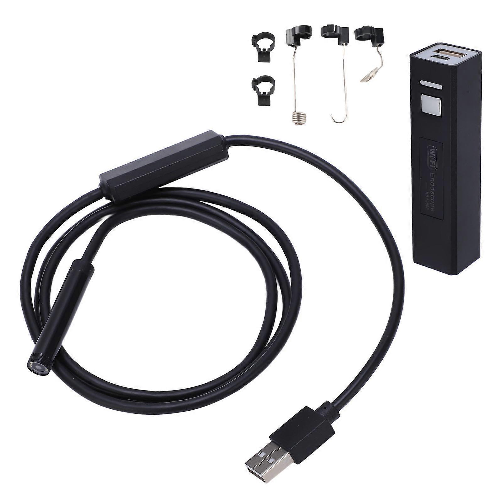 Wireless Endoscope Phone WiFi Borescope Inspection Camera HD IP68 8mm with Light