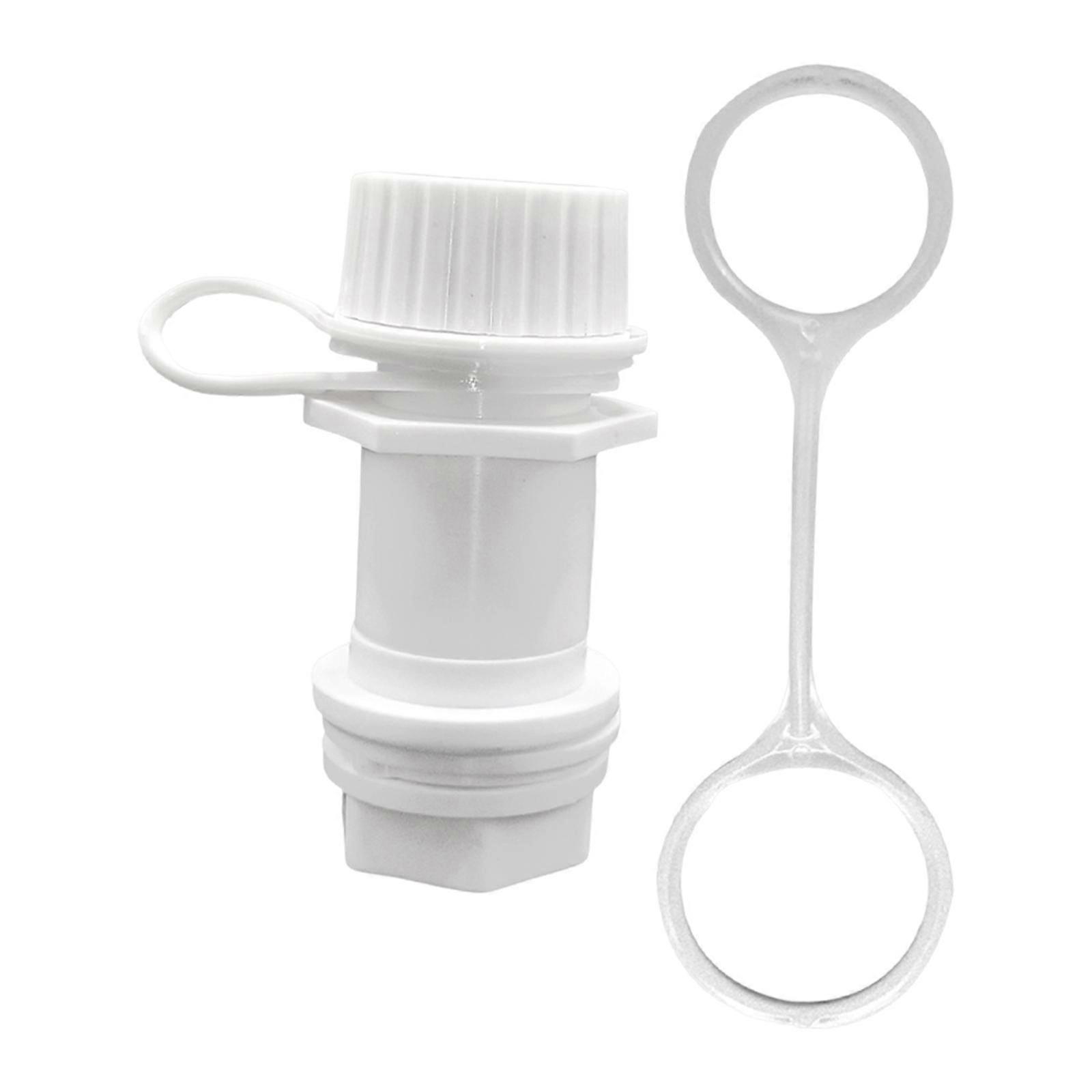 Threaded Drain Plug,White Coolers Efficiency Assembly with Tethered Cap