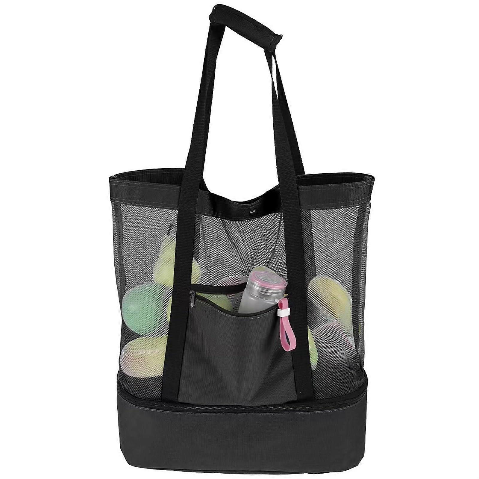 Outdoor Tourist Picnic Bag Beach Insulation Fresh Ice Bag Mesh Web Bag Creative Multifunctional Ice Bag (Color: A, Size: 50 * 40 * 15cm)