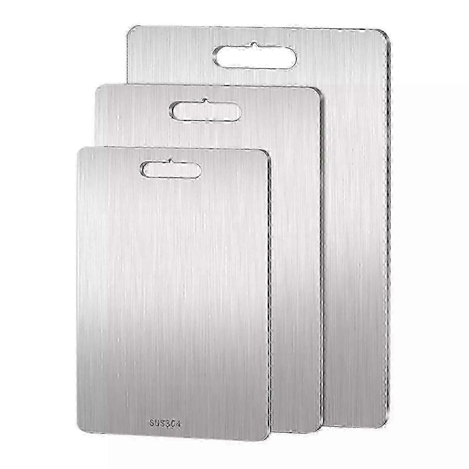 Double-Sided Titanium Kitchen Cutting Board, Durable Chopping Board with Non-Slip Base hwy