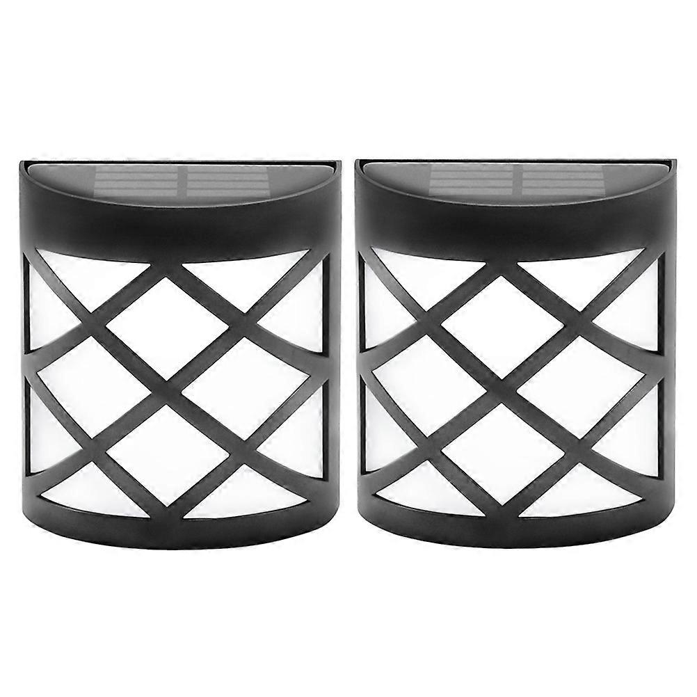 Black Solar Energy LED Lamp with Adjustable Angle Waterproof Design for Outdoor Lighting Use 2pcs