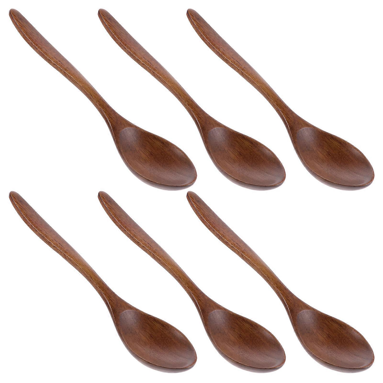 Japanese Style Honey Spoons with Comfortable Handle for Home Use 6pcs Assorted Color