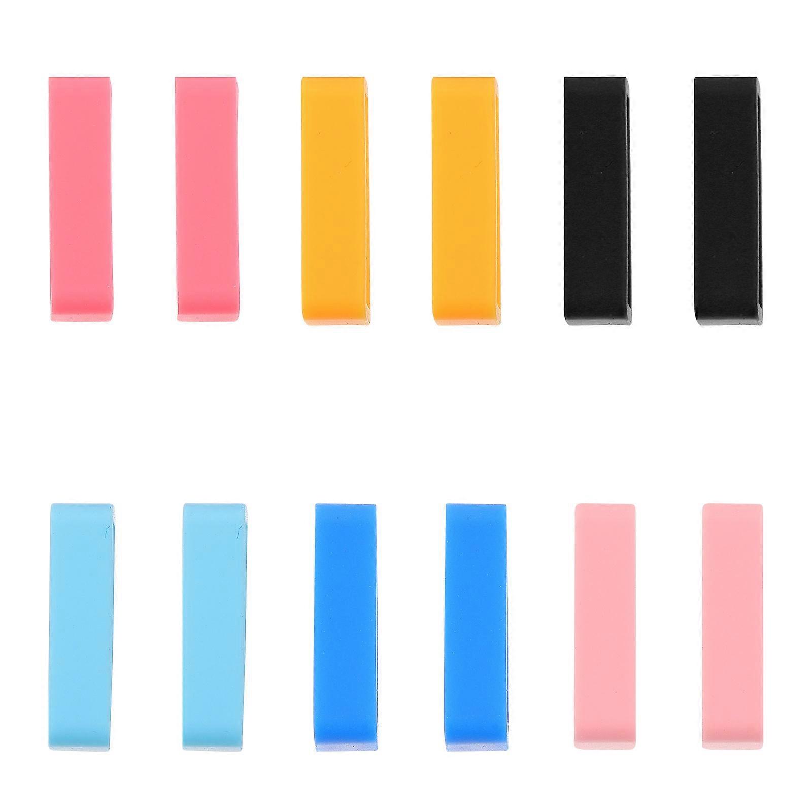Silicone Watch Band Loop Accessories For Men And Women Assorted Color Adjustable Replacement 12 Pcs
