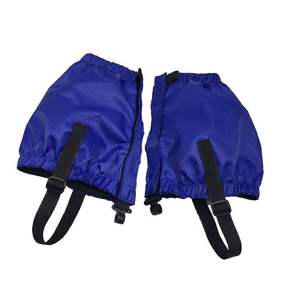 Waterproof Breathable Outdoor Gaiters for Hiking with Adjustable Elastic Cord and Snap Hook Blue Lightweight
