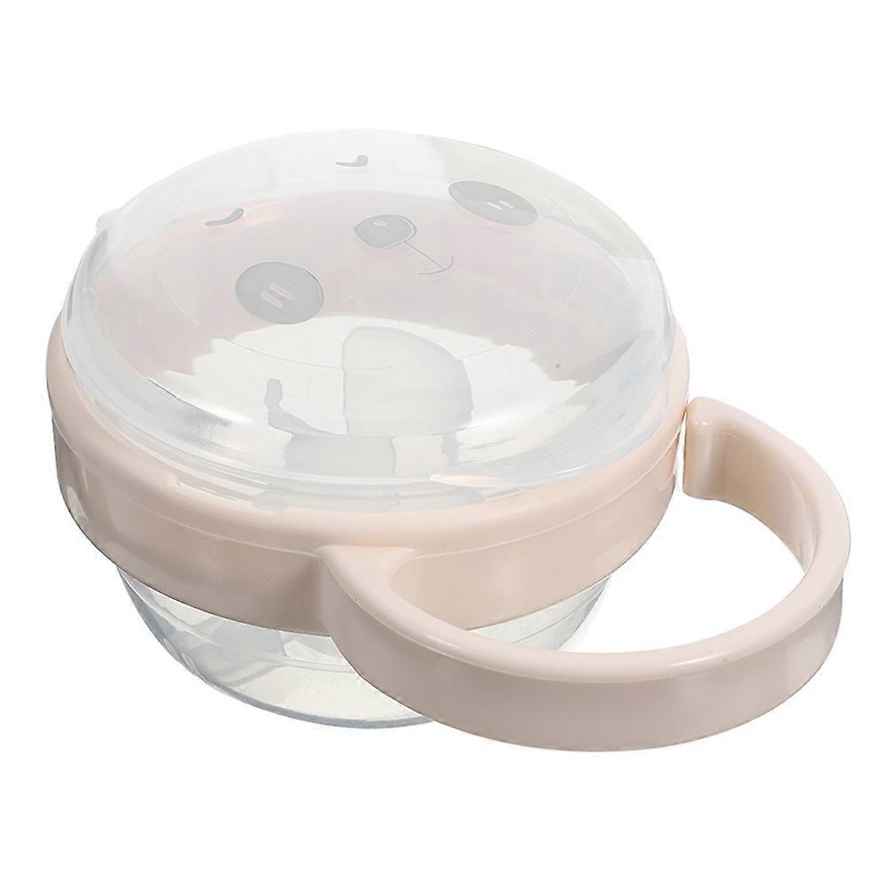 Portable Pacifier Holder Case for Safe Storage Travel Use Light Yellow Compact Size