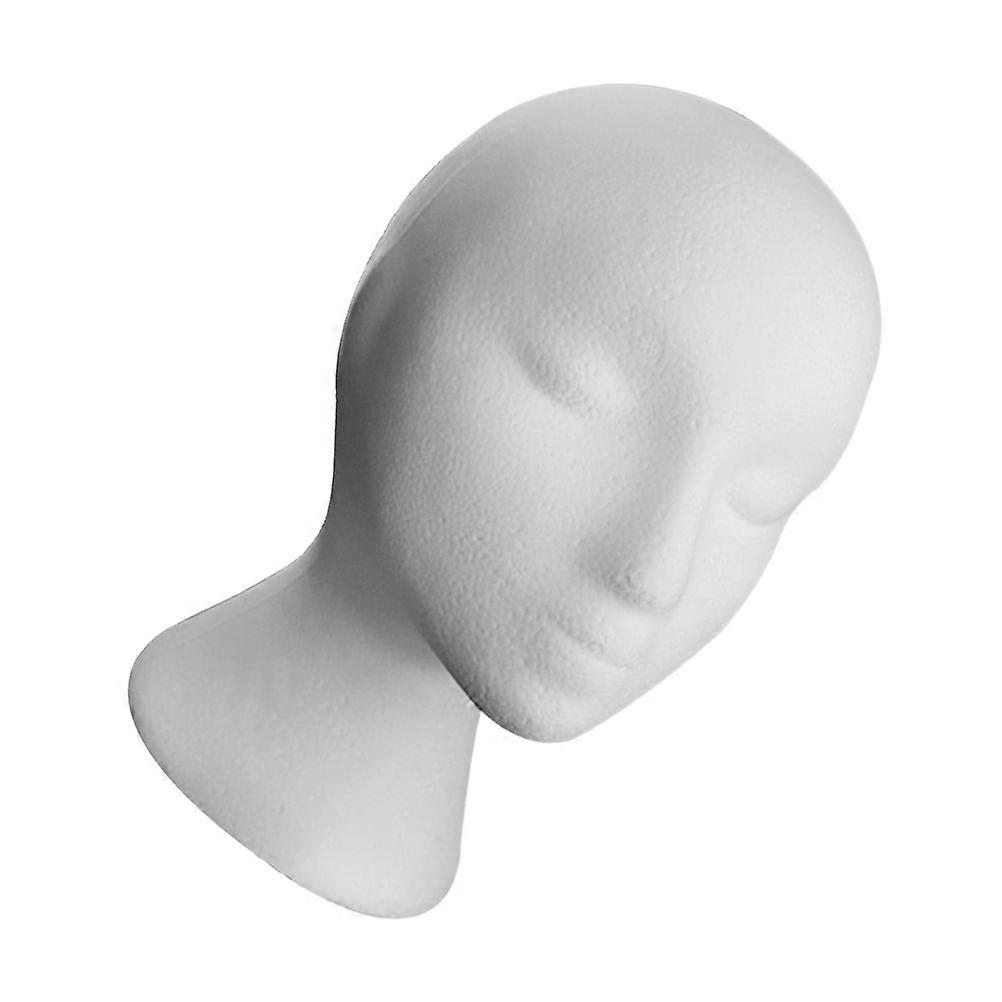 Foam Mannequin Head for Wig and Hat Display Made of Synthetic Material White Color Perfect for Home