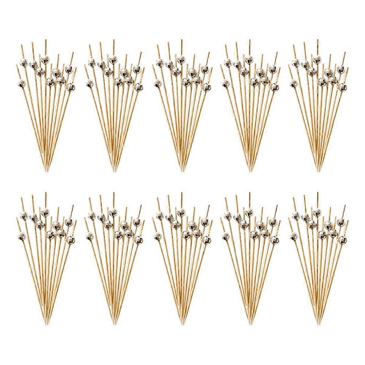 Disco Ball Decorative Toothpicks for Appetizers, Fancy Bamboo Skewers for Appetizers Drinks Disco Party Decorations