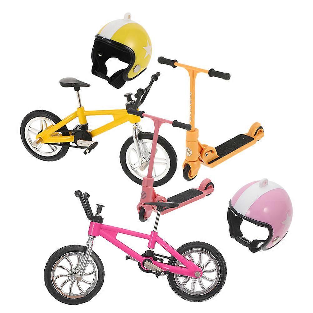 Miniature Fidget Bicycle Toy 6Pcs Plastic Models For Toy Collectors Garden Decor Creative Play And Realistic Detailing