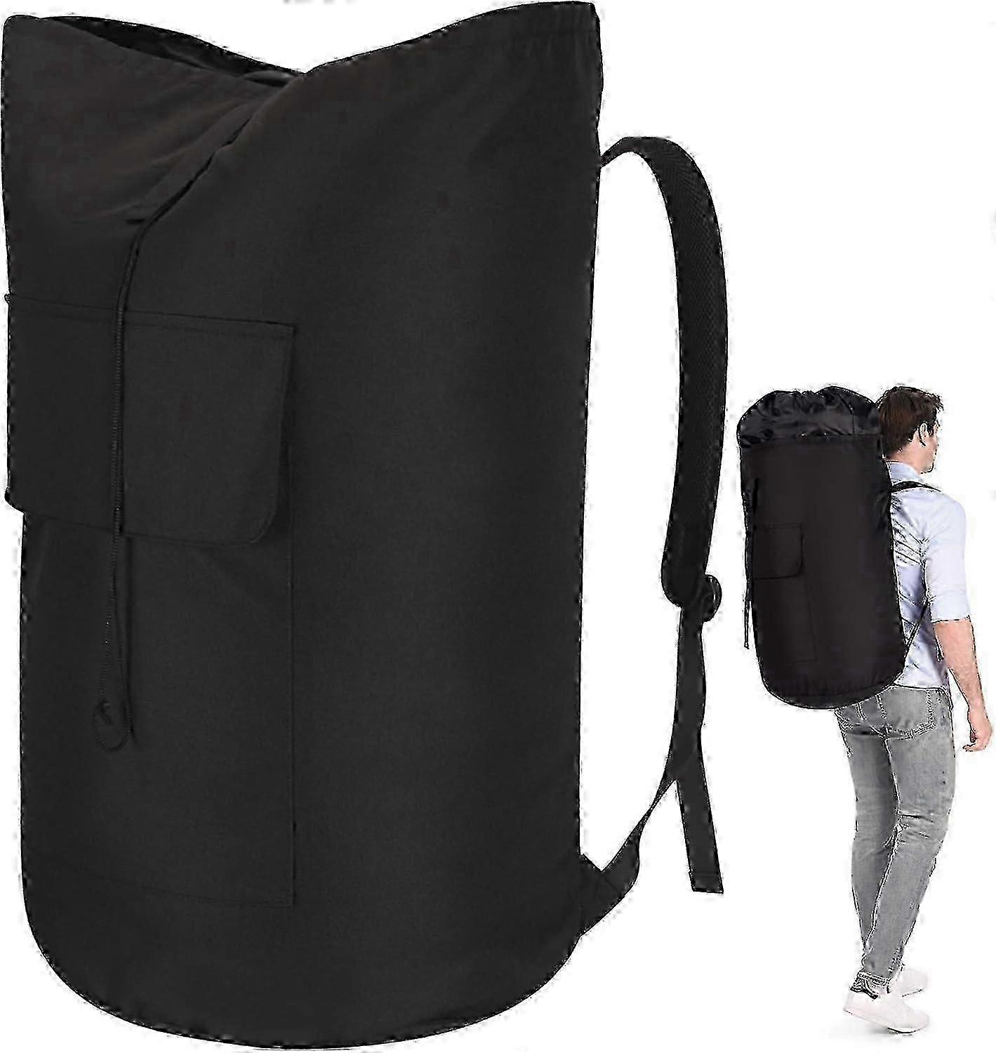 Heavy-Duty Laundry Backpack with 115L Capacity Sturdy Bag for College Students Army Green Top Loading Duffle Bag with Straps