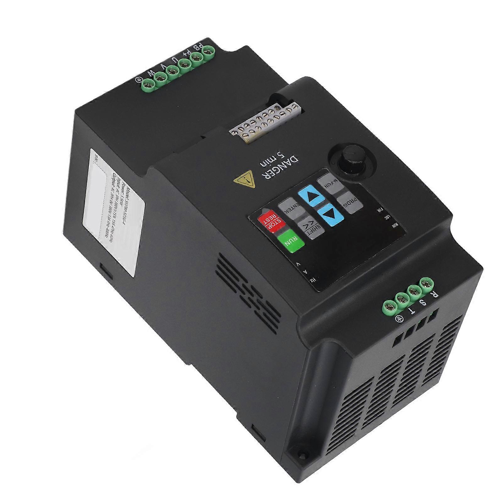 Variable Frequency Drive 3 Phase Frequency Converter 5.5KW Motor AC380V Input AC0‑380V Output 