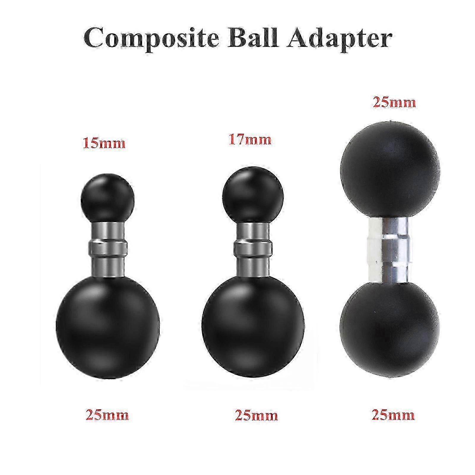 Double Ball Adapter Extension Ball Mount Joint Connecting Bracket Rod Action Camera Phones GPS Holder Accessories-Yvan