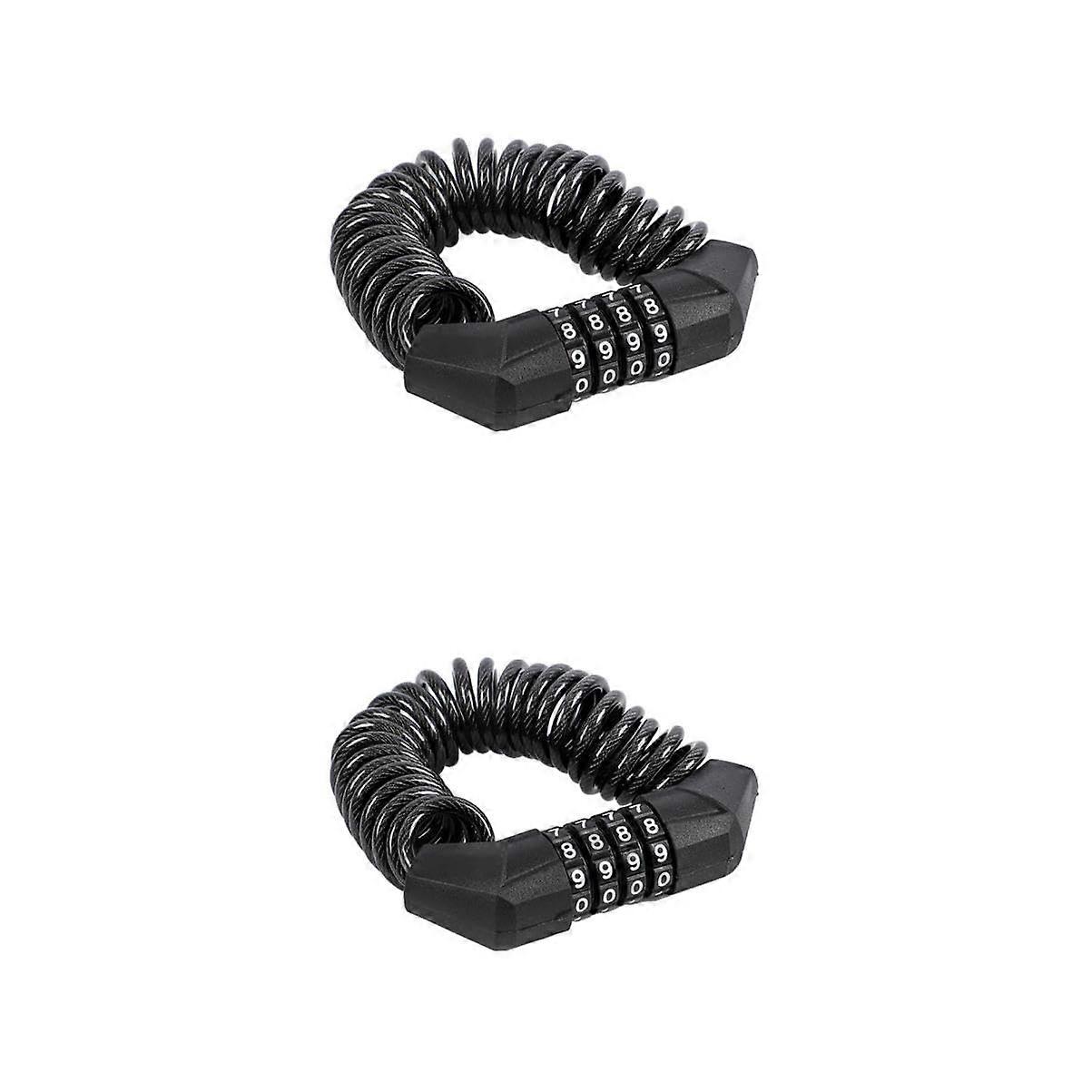 Bicycle Lock 2-Pack Waterproof Rustproof Combination Code Lock For Bicycles Scooters And Motorcycles Lightweight Portable