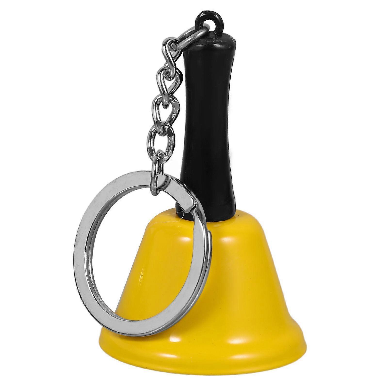 Metal Hand Bell Keychain for Kids Smooth Surface Mini Hand Bell Adorable Keyring with Comfortable Grip for DIY Crafts and Decorations