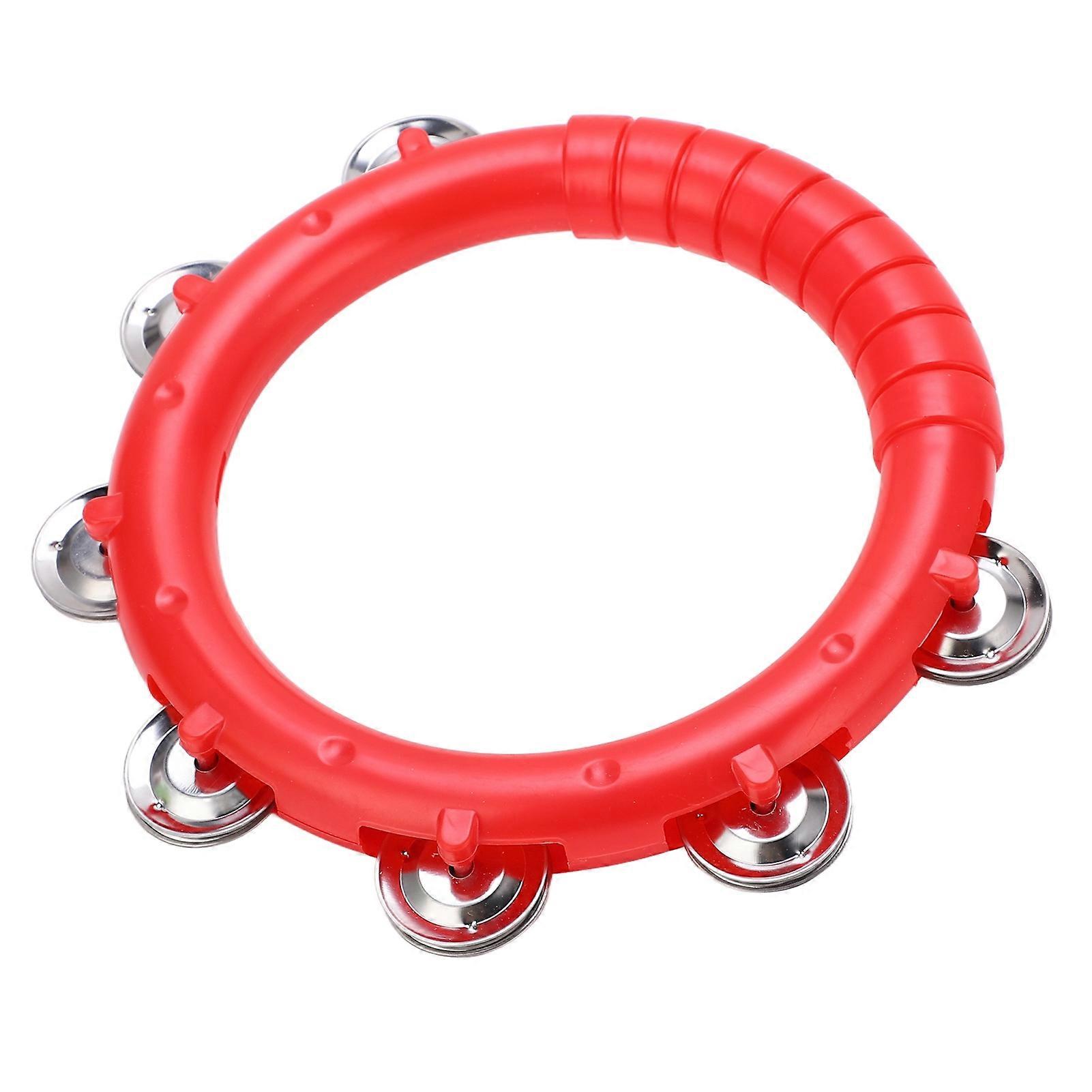 Single Row Hand Bell Red 20cm Smooth Edge Rattles 145g