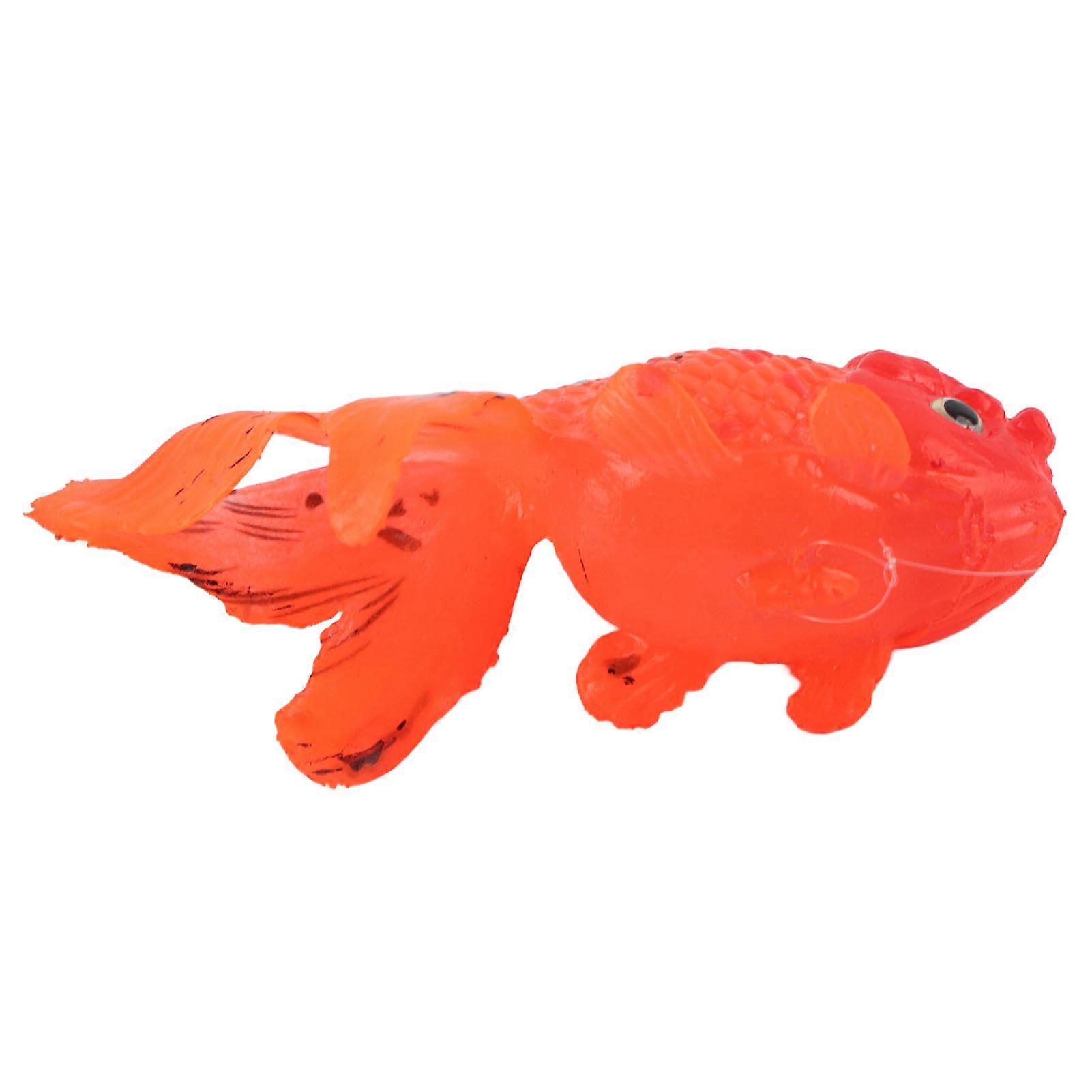 Artificial Fish Glowing Effect Silicone Simulation Gold Fish for Fish Bowl Simulation Animal DecorationGF04 