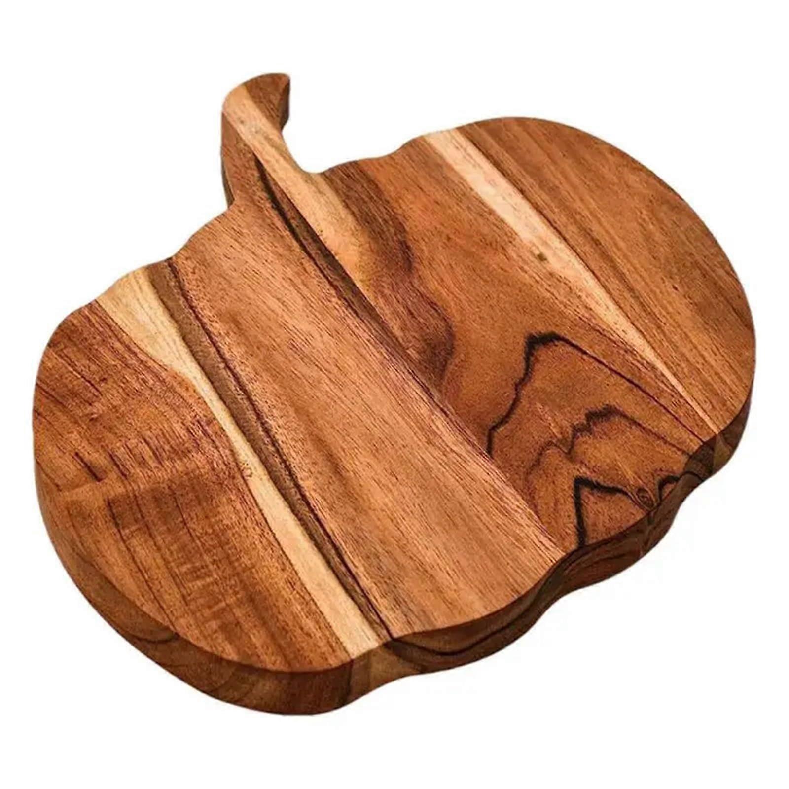 Cheese Board Wooden Cutting Board Pumpkin Shaped with Handle for Chopping Meat and Serving Cheese 15 Inch