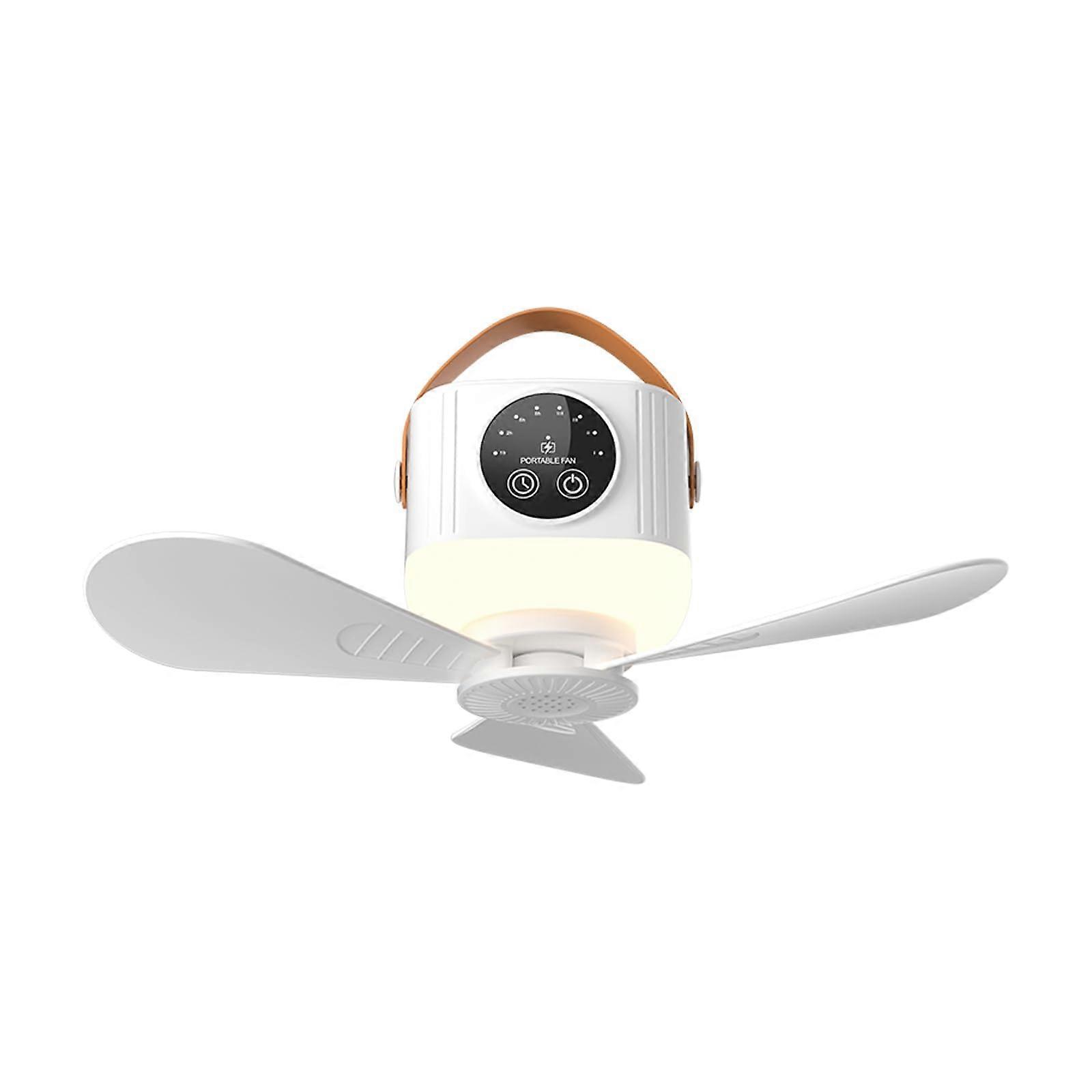 USB 5V Hanging Fan Light Adjustment For Camping And Dormitories Comes With Remote Control And Adjustable Speeds White Ref: 7966