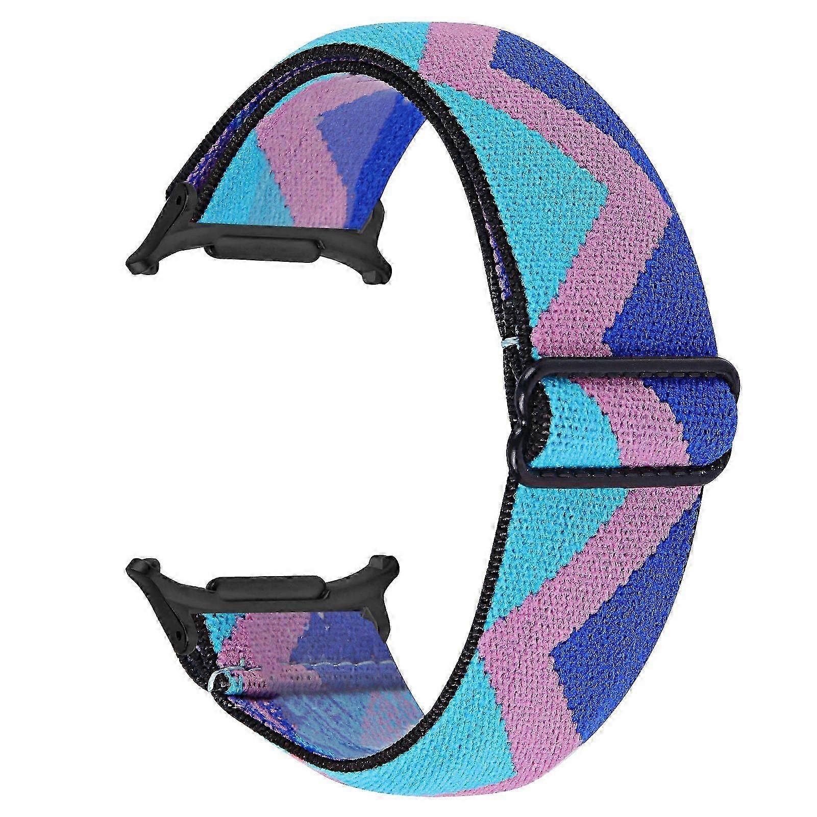 Pattern Design Watch Band For Samsung Galaxy Watch8 44mm/ 40mm/ Watch8 Classic 46mm Elastic Strap With Black Connector