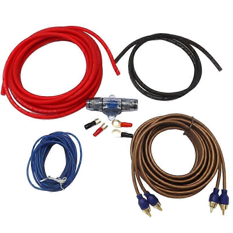 Automobile audio harness, 8GA pure copper with fuse, suitable for car subwoofer amplifiers, enjoy music while driving