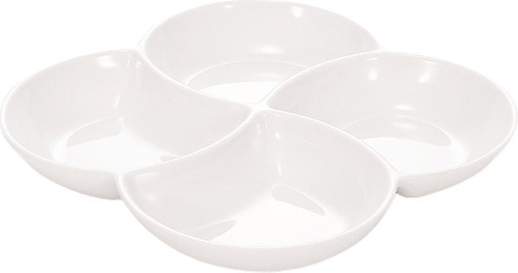 Premium 4-Compartment Bar Plate - Shatterproof & Dishwasher Safe for UK Dining