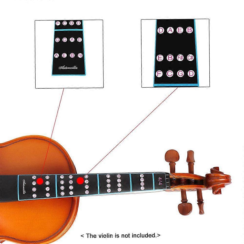 4/4 Violin Fiddle Finger Guide Fingerboard Sticker Label Intonation Chart Fretboard Marker for Practice Beginners