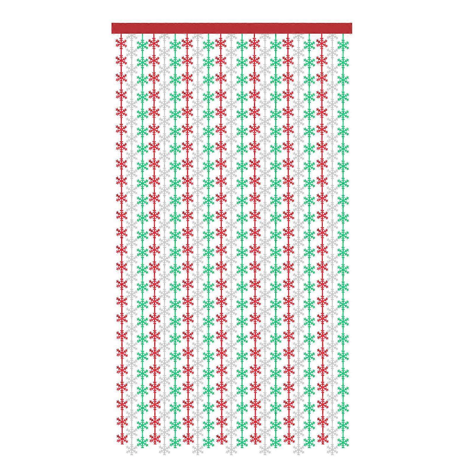 Christmas Snowflake Fringe Garland Decoration Multi Color PET Material for Doors and Windows 6 Feet