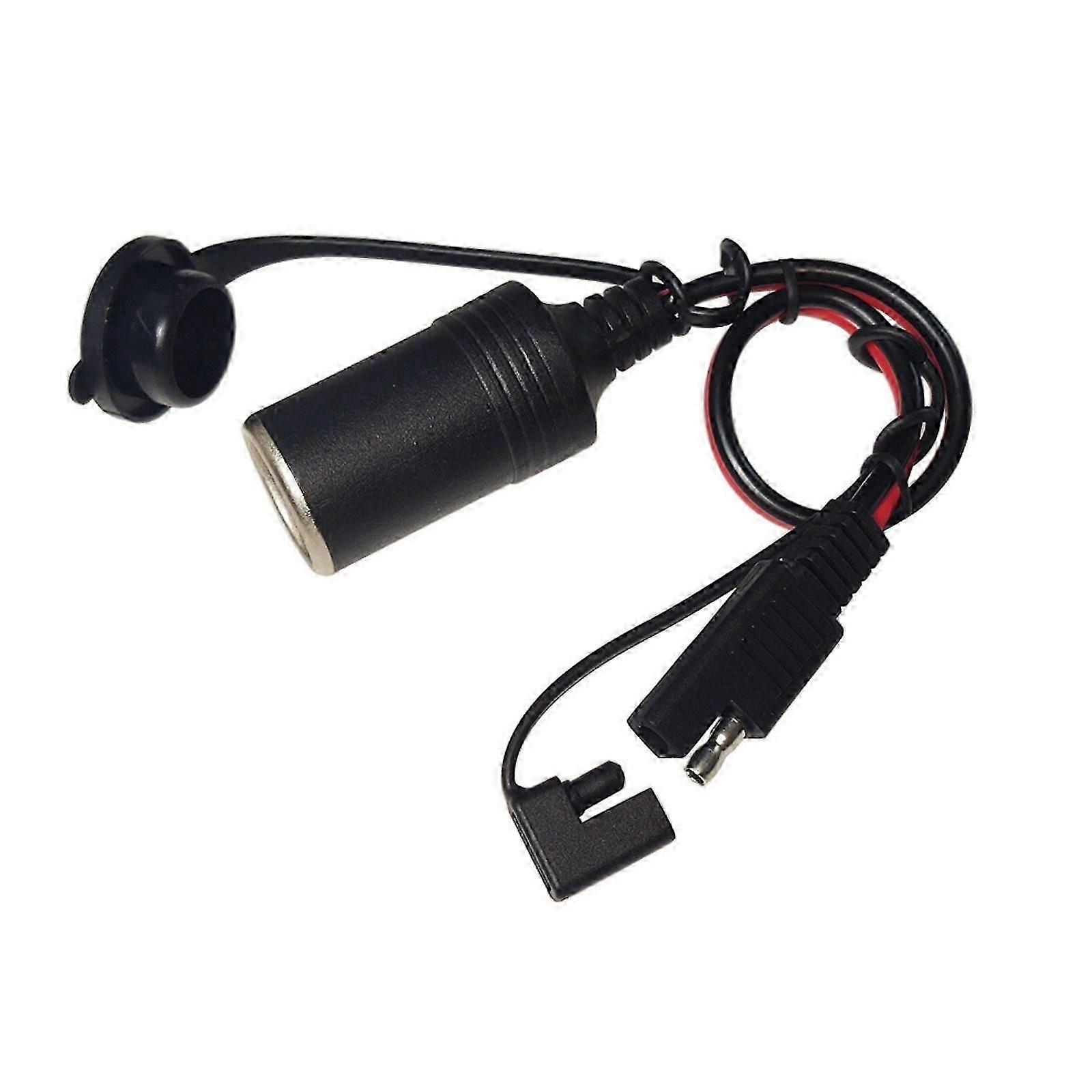 Portable SAE to Cigarettes Lighter Socket Extension Cord for Solar Systems and Batteries Flexible Connection Wire