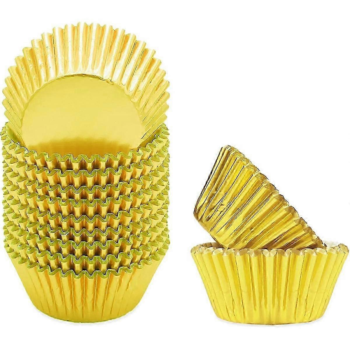 Mini 500pcs Silver Foil Cupcake Liners for Baking Baking Cups Thick & Sturdy, Oil Resistance, Muffin Liners Paper B