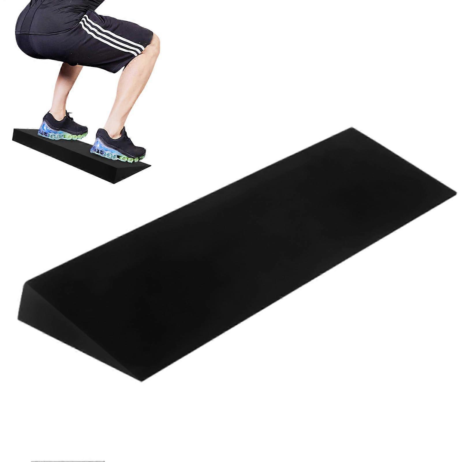Squat Wedge Block for Heel Elevation, Durable Anti-Tip Yoga and Pilates Block, Slant Board for Gymnastics and Stretching